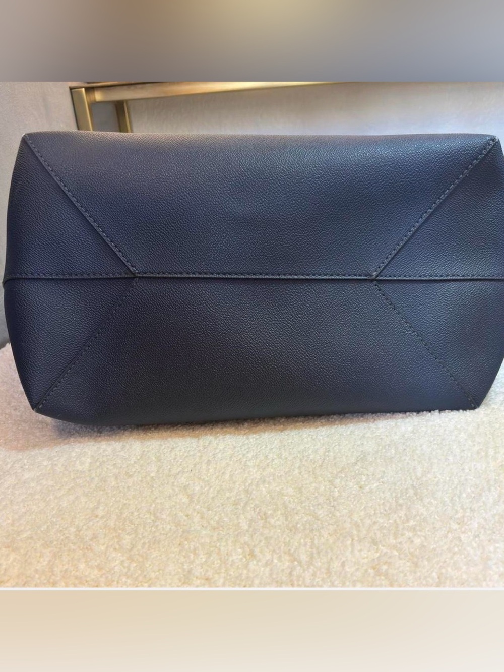 MICHAEL KORS Navy Blue Leather Tote Bag - Picture 3 of 6